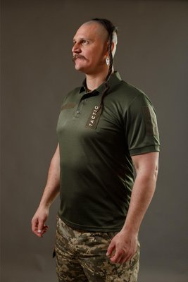 Тактична футболка Поло Хакі з коротким рукавом 46 55963 фото