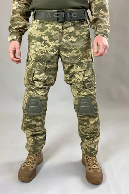 Військові брюки Tactic CORD Ріп-стоп, (тактичні штани з наколінниками) піксель 56391 фото