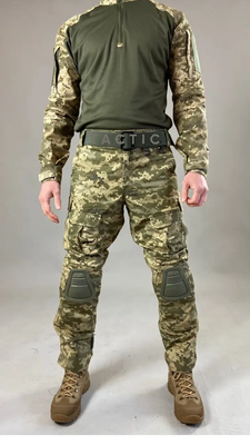 Військова форма Tactic CORD, тактичний костюм (убакс з налокітниками + штани з наколінниками), піксель 56458(1) фото