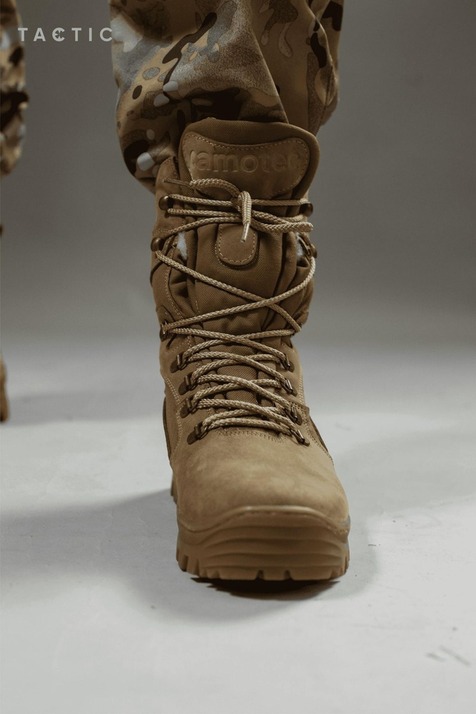 Берці зимові шкіра нубук Scorpions койот на хутрі теплі черевики ЗСУ 40 56239 фото