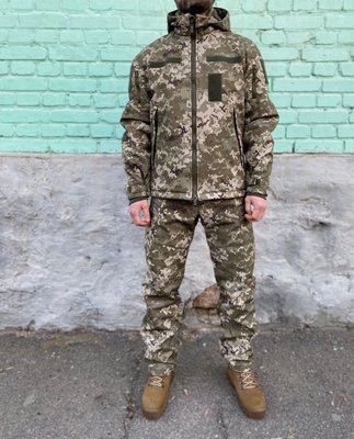 Куртка військова тактична утеплена Софтшелл Піксель (-30С) 56243(1) фото