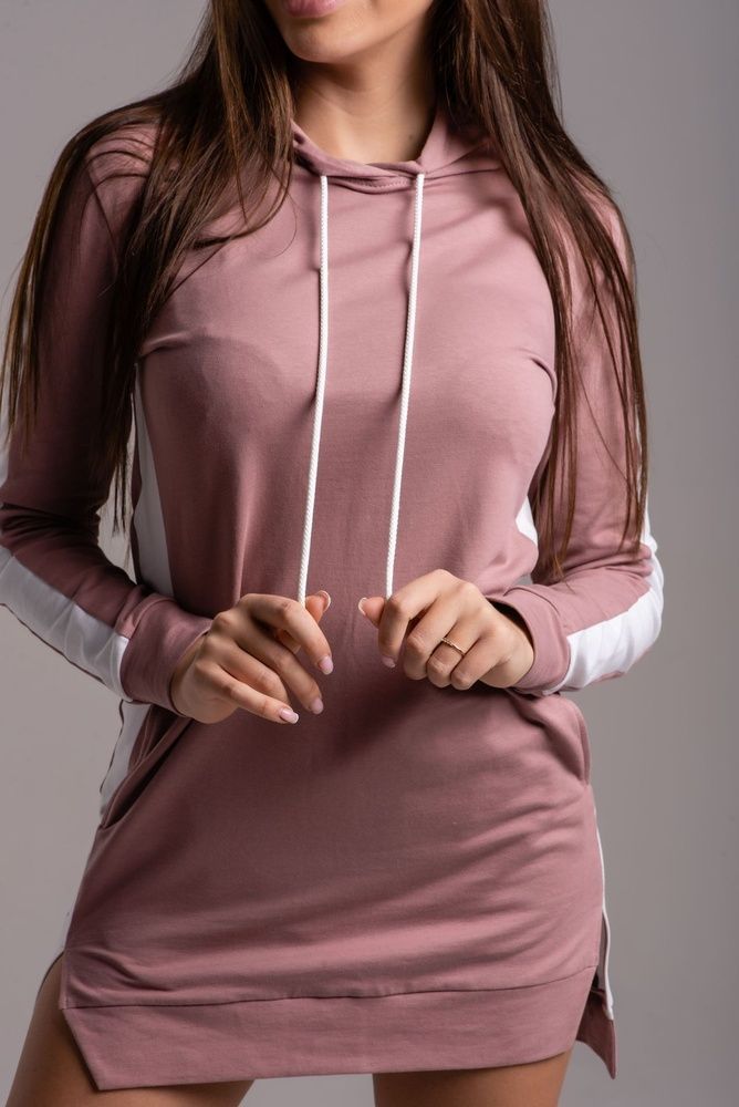 Спортивное платье с капюшоном SweetJama Пудра XS 55606 фото