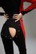 Женская пижама Sweetjama Desire Stripe Черная с карманом на попе 56746 фото 5
