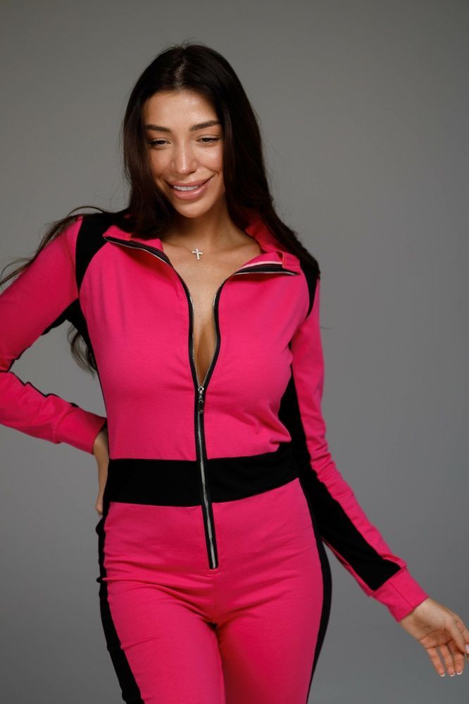 Женская пижама Sweetjama Desire Stripe Розовая с карманом на попе 56750 фото