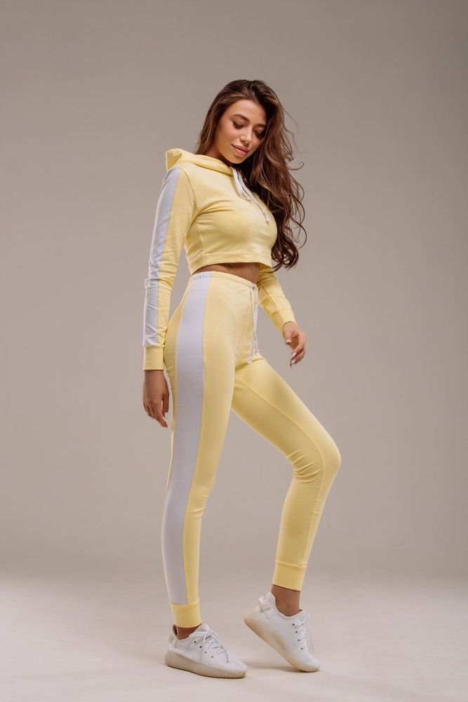 Спортивний костюм жіночий з капюшоном SweetJama Лимон XXS 55690 фото
